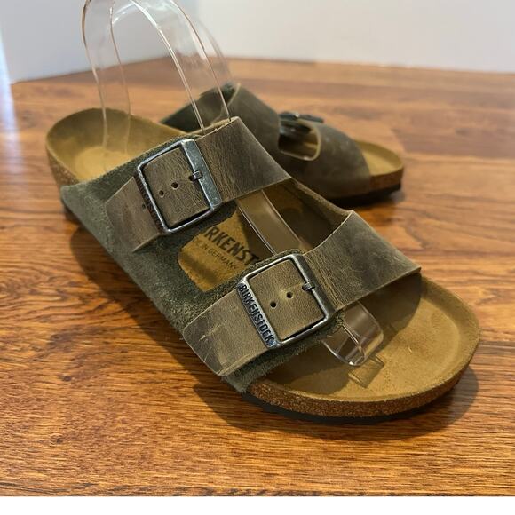 Birkenstock Arizona Leather & Suede Sandals - Size 41 Iconic Summer Footwear - Picture 1 of 10